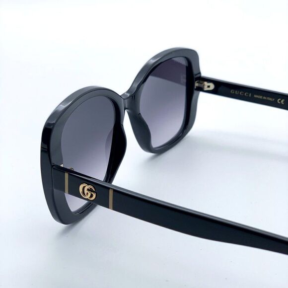 ЄNEW Gucci GG0762S  001 Black Gray Gradient Square Women Sunglasses main image 8